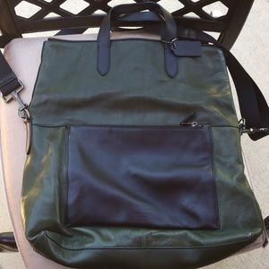 Coach;cross body;green-black; folds in half
